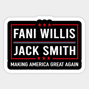 Fani WIllis Jack Smith Making America Great Again Sticker